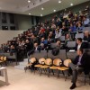 Aula magna del Consorzio Universitario non strapiena ma neppure stravuota: contate 124 persone, venute anche da Trieste, Gorizia, Vicenza ecc. Meno di 30 registrati per i crediti formativi dell'Ordine degli Ingegneri.